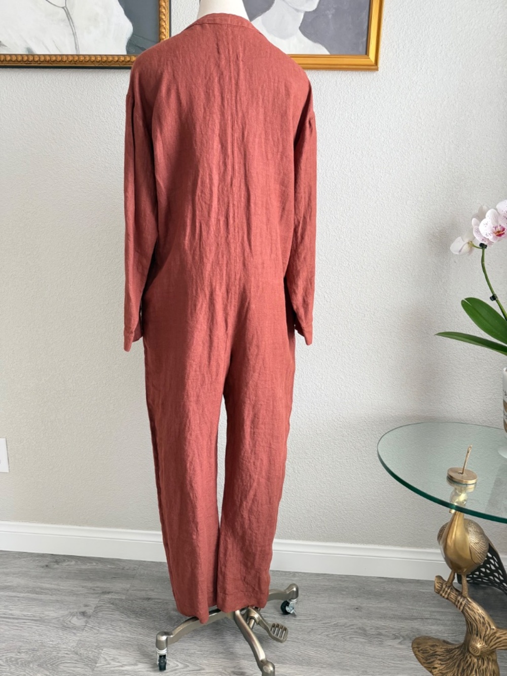 Zara Linen Jumpsuit. - Picture 3 of 10